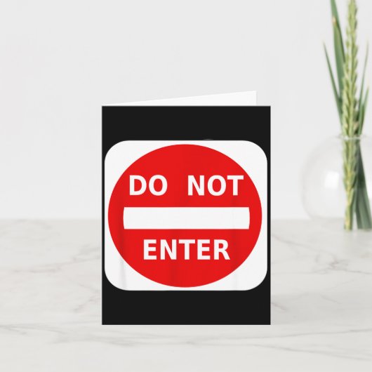 Do Not Enter Street Traffic Sign S  カード (正面)