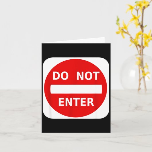 Do Not Enter Street Traffic Sign S  カード (黄色い花)