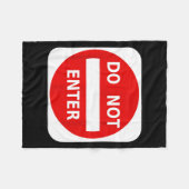 Do Not Enter Street Traffic Sign S  フリースブランケット (正面(横))
