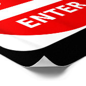 Do Not Enter Street Traffic Sign S  ポスター (角)