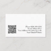 Do Not Fear Bible Verse Floral Doodle Church 名刺 (裏面)