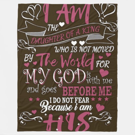 Do Not Fear" Religious Fleece Blanket フリースブランケット (正面)