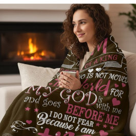 Do Not Fear" Religious Fleece Blanket フリースブランケット