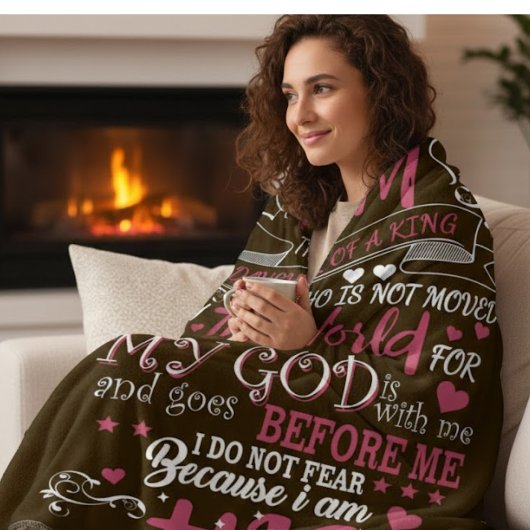 Do Not Fear" Religious Fleece Blanket フリースブランケット