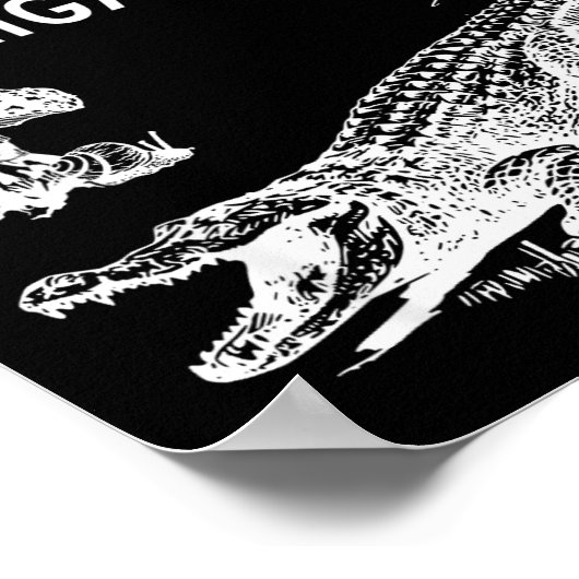 Do Not Feed Hallucinogens To The Alligators Funny  ポスター (角)