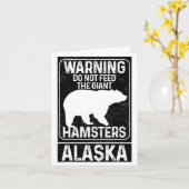 Do Not Feed The Giant Hamsters Grizzly Bear Funny  カード (黄色い花)