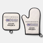 Do Not Let Life Pass By You Study Physics 鍋つかみ&鍋敷きセット (正面)