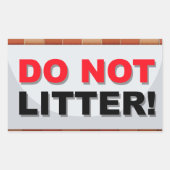 Do Not Litter  長方形シール (正面)