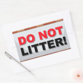 Do Not Litter  長方形シール (封筒)