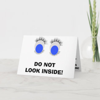 DO NOT LOOK BIRTHDAY CARD カード