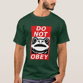 Do Not Obey - Frog 🐸 Free Portland T-Shirt Tシャツ