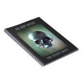 Do Not Open! Top Secret Notes. 3D skull render ノートブック (右側)