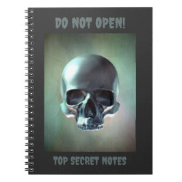 Do Not Open! Top Secret Notes. 3D skull render ノートブック