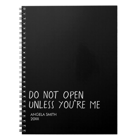 Do Not Open Unless You’re Me Notebook – Funny ノートブック (正面)