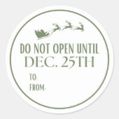 Do Not Open Until Christmas Santa ラウンドシール (正面)