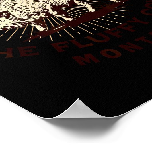 Do Not Pet The Fluffy Cows Montana Bison Funny Sou ポスター (角)