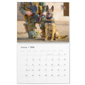 “DO NOT PET” - US Military Working Dogs Calendar カレンダー (1月 2026)