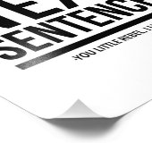 Do not read the next sentence. You little rebel. フォトプリント (角)