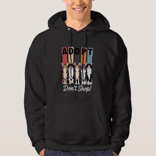 Do Not Shop Cat Rescue Adoption Rescue Animal パーカ (正面)
