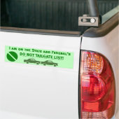 DO_NOT_TAILGATE バンパーステッカー (トラック上)