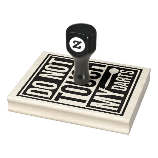 Do Not Touch My Darts Warning Dart Player Humor ラバースタンプ (スタンプ)
