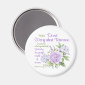 Do not Worry about Tomorrow Christian Peony Flower マグネット (正面/裏面)