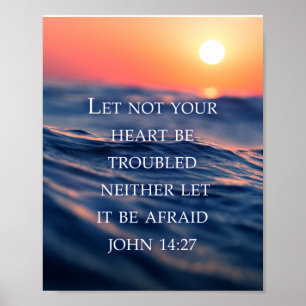 Do not worry Bible verse, anti-fear encouragement ポスター