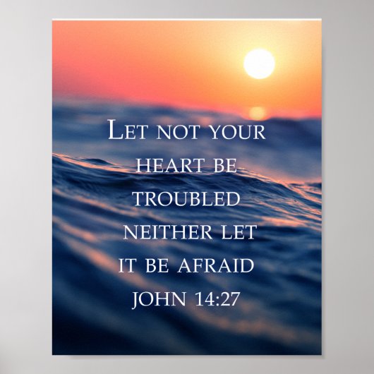 Do not worry Bible verse, anti-fear encouragement ポスター (正面)