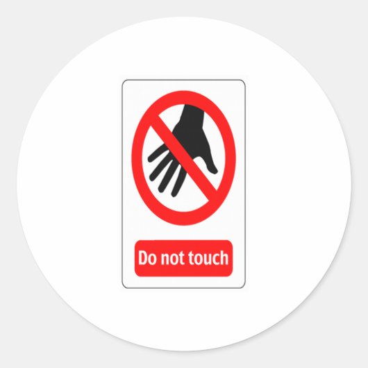 Do NotTouch警告標識 ラウンドシール (正面)