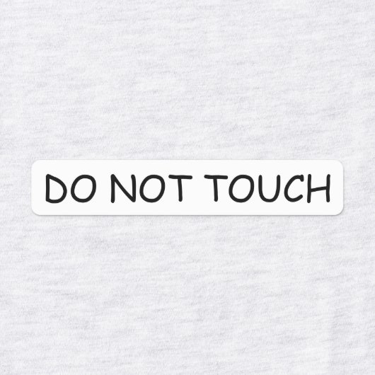 Do NotTouch ラベル (デザイン1)