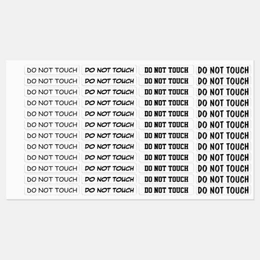 Do NotTouch ラベル (シート)