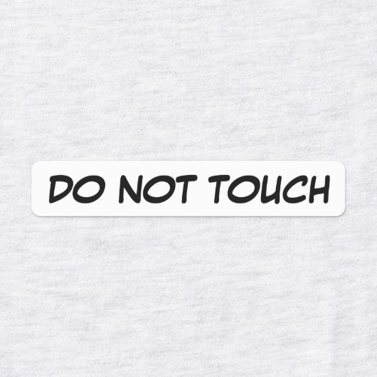 Do NotTouch ラベル (デザイン2)