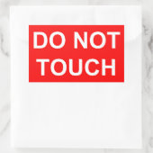 Do NotTouch 長方形シール (バッグ)