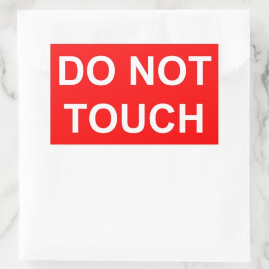 Do NotTouch 長方形シール (バッグ)