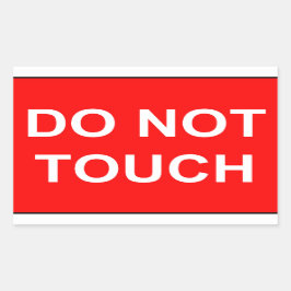 Do NotTouch 長方形シール