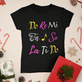 Do Re Miブロードウェイミュージカルの音楽クリスマス Tシャツ