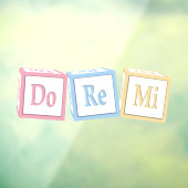 "Do Re Mi"ソルフェッジョベビーブロックKids Music ウィンドウサイン (シート3)