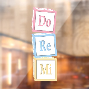 "Do Re Mi"ソルフェージスタックベビーブロックキッズミュージック ウィンドウサイン