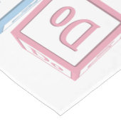 "Do Re Mi"フルオクターブソルフェージュミュージカルベビーブロック ショートテーブルランナー (コーナー)