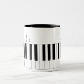 Do Re Mi Coffee Tea Piano Music Mug ツートーンマグカップ (中央)