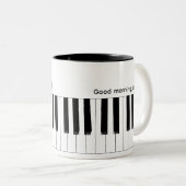 Do Re Mi Coffee Tea Piano Music Mug ツートーンマグカップ (正面右)