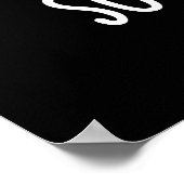 Do Re Mi Fa大豆La Ti Doしょうゆプリン黒いBG ポスター (角)