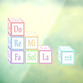 "Do Re Mi Fa So La Ti"積み上げミュージカルベビーブロック ウィンドウサイン (シート3)