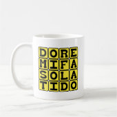 Do Re Mi Fa So La Ti Do,音色スケールのノート コーヒーマグカップ (左)