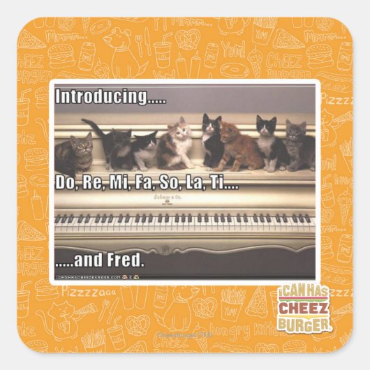 Do, Re, Mi, Fa, So, La, Ti, Fred スクエアシール (正面)