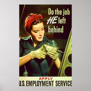 Do The Job He Left Behind ~ Vintage World War 2. ポスター