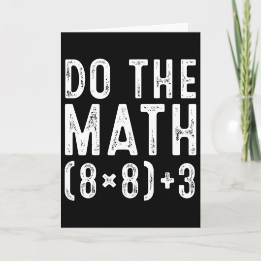 Do The Math 67 ミーム 面白い 6 7 教師 女性 カード (正面)