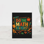 Do The Math 67 Funny Equation Chalkboard School Ar カード (正面)