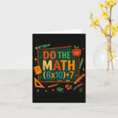 Do The Math 67 Funny Equation Chalkboard School Ar カード (黄色い花)
