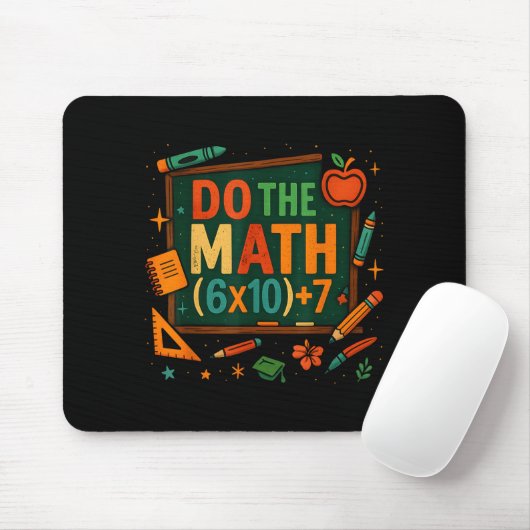 Do The Math 67 Funny Equation Chalkboard School Ar マウスパッド (マウス)